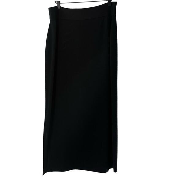 Misook Ribbed Waist Pull On Midi Skirt Sz L - Picture 1 of 4